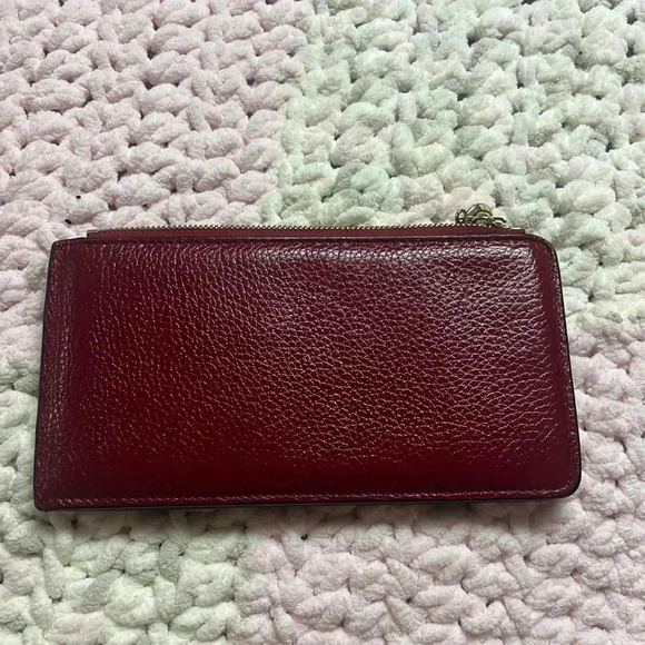Red leather wallet - Picture 1 of 6